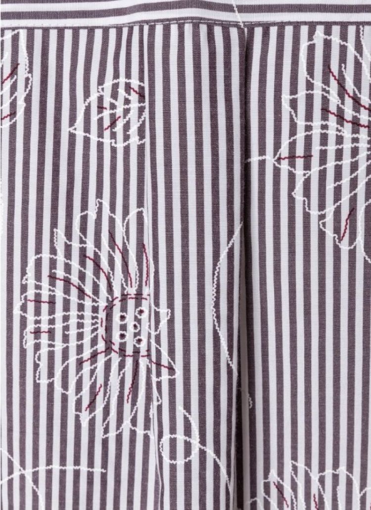 Striped flower blouse 2564