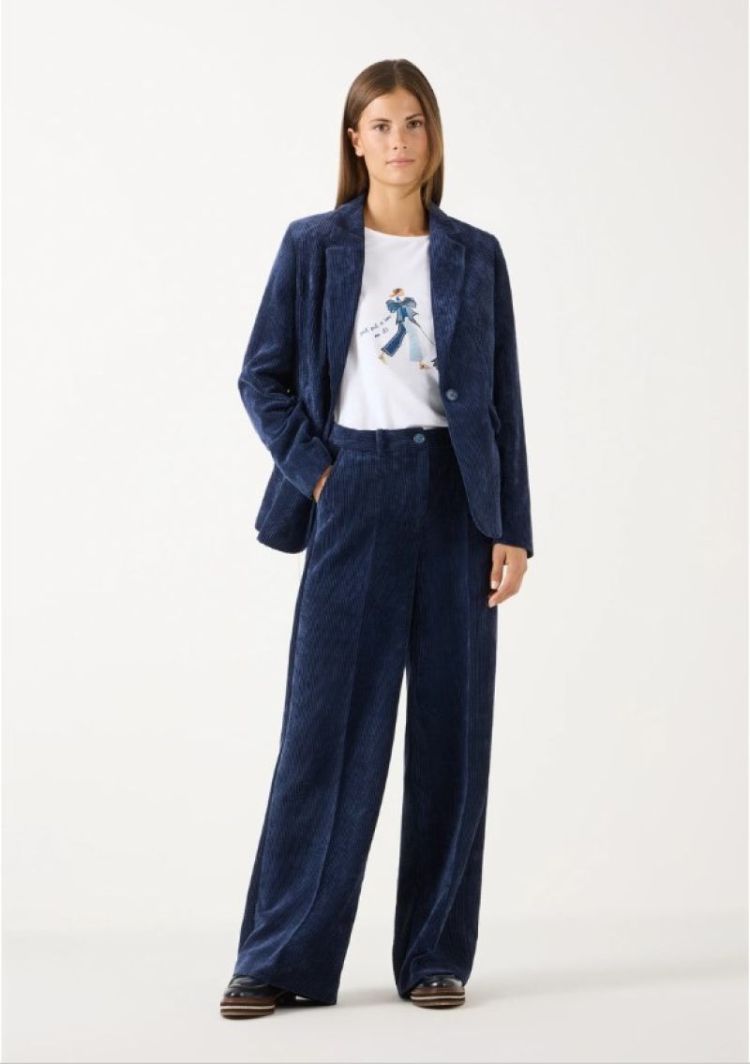 Soft Corduroy wide leg pants 0373